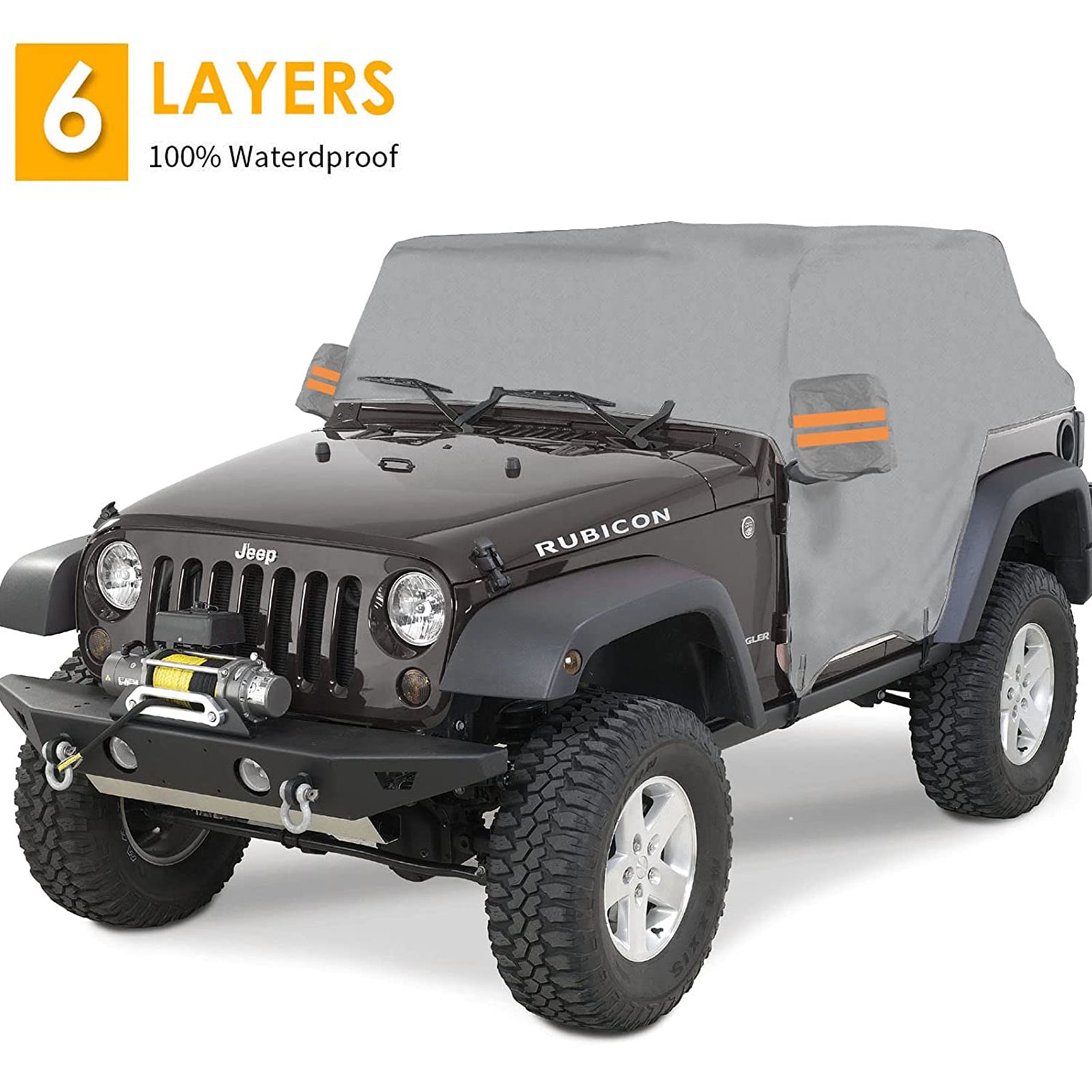 Waterproof 6 Layers Half Car Cover for Jeep Wrangler 2/4 Doors – Online  store for your car