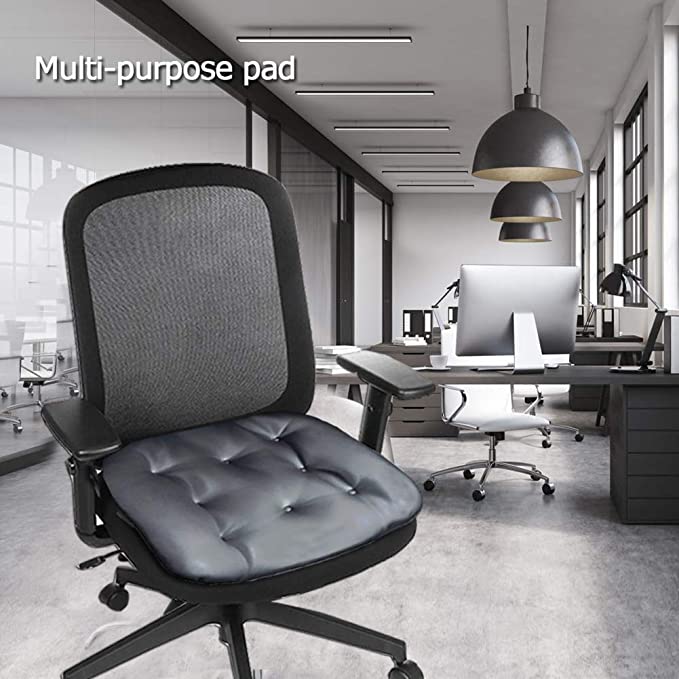 Soft Leather Car Seat Cushion Comfort for Car Office Home - Black - Online store for your car