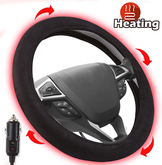 Big Ant 12v Heated Steering Wheel Cover Hand Warmer Winter,15”