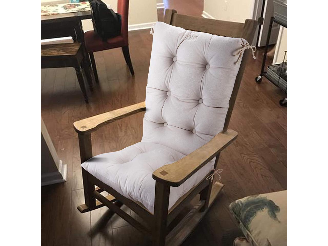 Rocking Chair Cushion Set with Detachable Neck Pillow Back Support