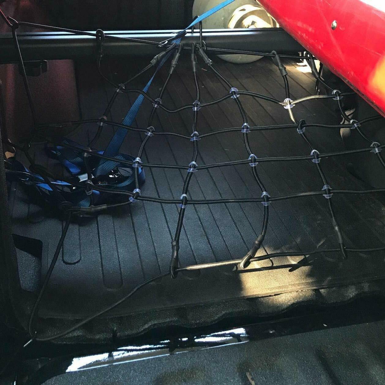 Bungee Cargo Net with 10 Metal Hooks 19.6" x 59"(Stretches to 35" x 78") - Online store for your car