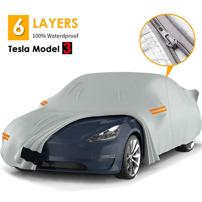 Car Cover For Tesla Model 3 Model Y with Ventilated Mesh - 190"L