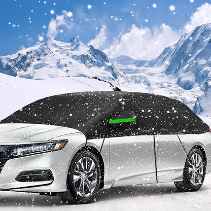 Big Ant Windshield Snow Cover,Half Car Cover Top Waterproof All Weather/Windproof/Dustproof/Windshield Cover Snow Ice Winter Summer Protect Windshield and roof for Sedan SUV