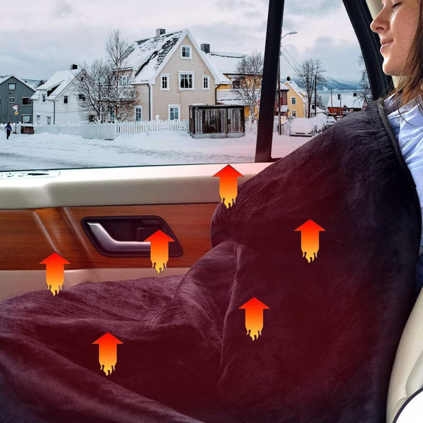Big Ant Heated Blanket, Soft Fleece Electric Blanket Throw Easy Controller Fast Heating Levels Heated Blanket Throw with UL Certification, Overheat Protection