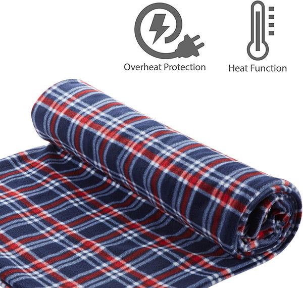 Big Ant Heated Blanket, Electric Blanket Throw 58.3"x 41.76", Car Electric Blanket Fast Heating, UL Certification, Overheating Protection