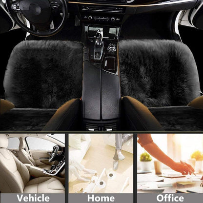 Big Ant Sheepskin Seat Covers, Sleek Design Authentic Australian Full Size Car Seat Pad Soft Long Wool Warm Seat Cover