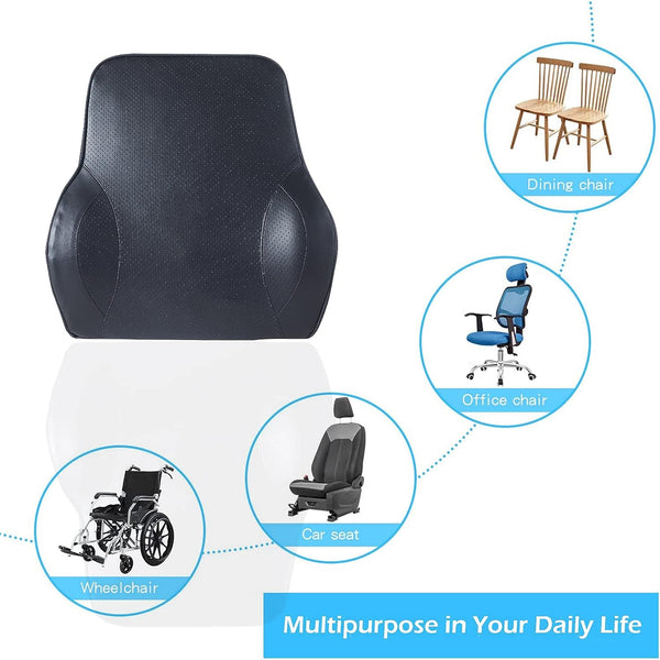 Big Ant 12V Lumbar Support Pillow for Car Office Chair Wheelchair Back Support Massage Vibrating Motors for Lower Back Pain