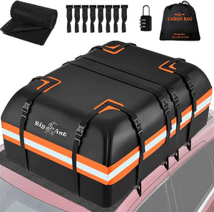 Big Ant Car Rooftop Cargo Carrier Bag 20 Cubic Feet Fit for All Vehicle with/without Rack Bar