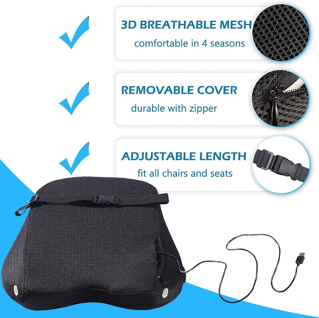 Big Ant Lumbar Support, Car Mesh Back Support with Massage Beads Ergonomic  Designed for Comfort and Lower Back Pain Relief - Lumbar Back Support  Cushion for Car Seat, Office Chair ,Wheelchair 