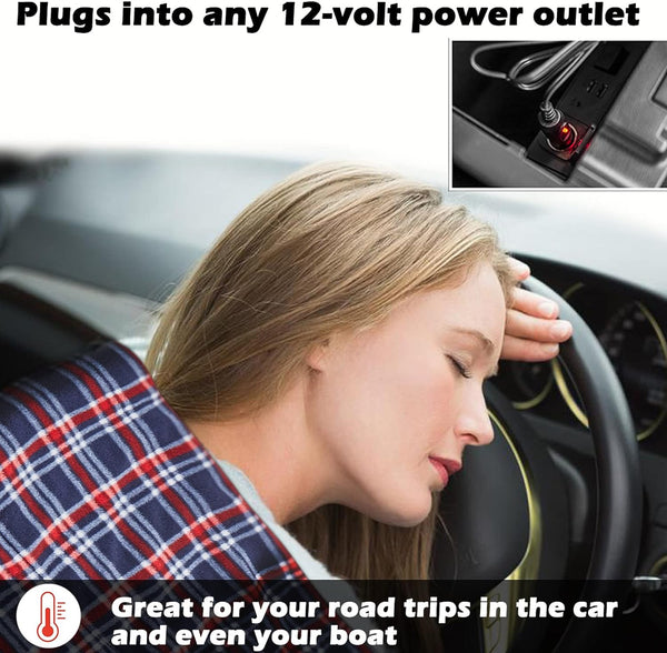 Big Ant Heated Blanket, Electric Blanket Throw 58.3"x 41.76", Car Electric Blanket Fast Heating, UL Certification, Overheating Protection