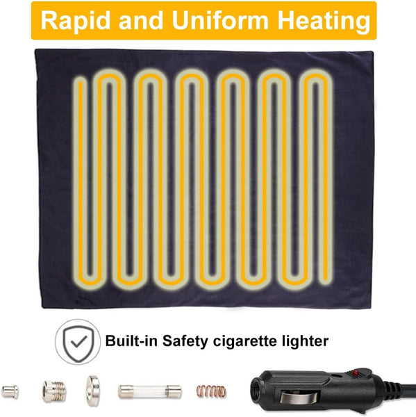Big Ant Heated Blanket, Soft Fleece Electric Blanket Throw Easy Controller Fast Heating Levels Heated Blanket Throw with UL Certification, Overheat Protection