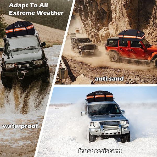 Big Ant Car Rooftop Cargo Carrier Bag 20 Cubic Feet Fit for All Vehicle with/without Rack Bar