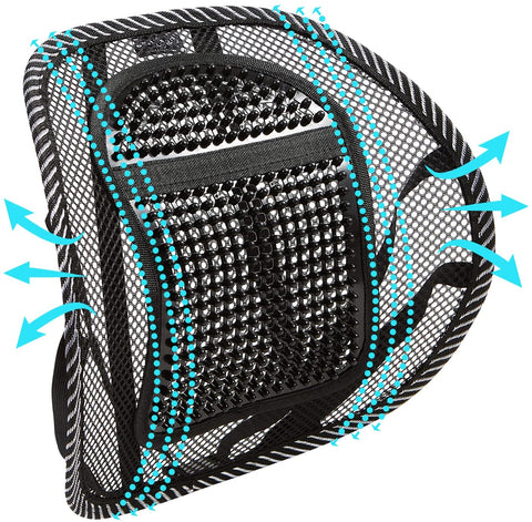  Mesh Massage Car Waist Cushion, Lumbar Support for