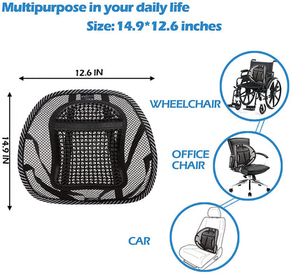 Lumbar Support Upgrade Mesh Back Support with Massage Beads