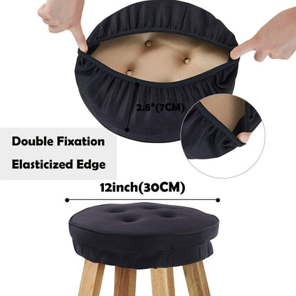 Bar Stool Cushion Thicken Memory Foam Round Bar Stool Cover with Elastic Band