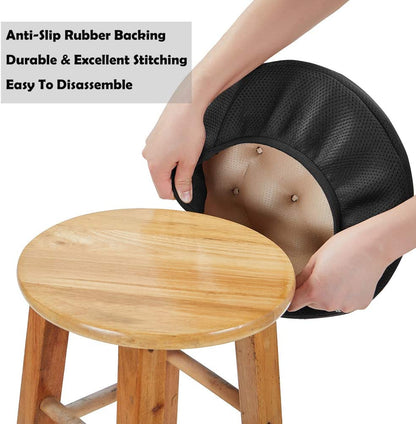 Bar Stool Cushion Thicken Memory Foam Round Bar Stool Cover with Elastic Band