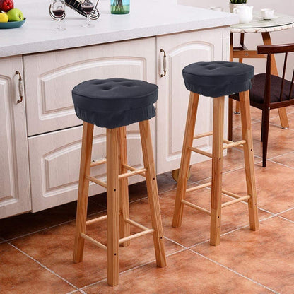 Bar Stool Cushion Thicken Memory Foam Round Bar Stool Cover with Elastic Band