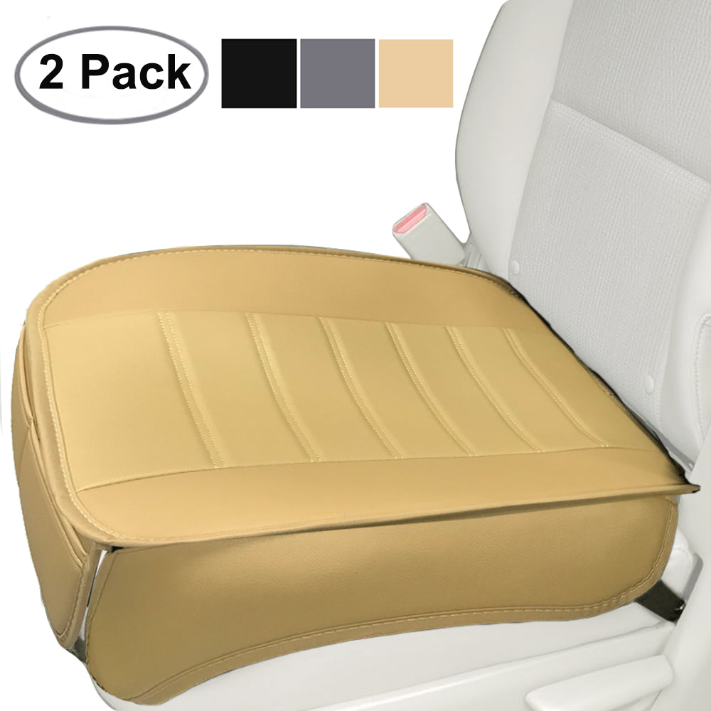 Car Front Seat Cushions Edge Wrapping 2 Pieces - Black/ Gray/ Beige - Online store for your car