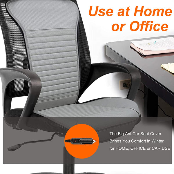 Big Ant Heated Car Seat Cover, 1 Pack Premium Quality 12V 24V Comfortable Heating Seat Cushion