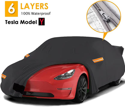Car Cover For Tesla Model 3 Model Y with Ventilated Mesh - 190"L