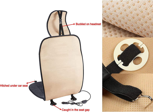 Car Travel Heated Seat Cover Cushion, Premium Quality Universal Seat Cushion - 1 Pack