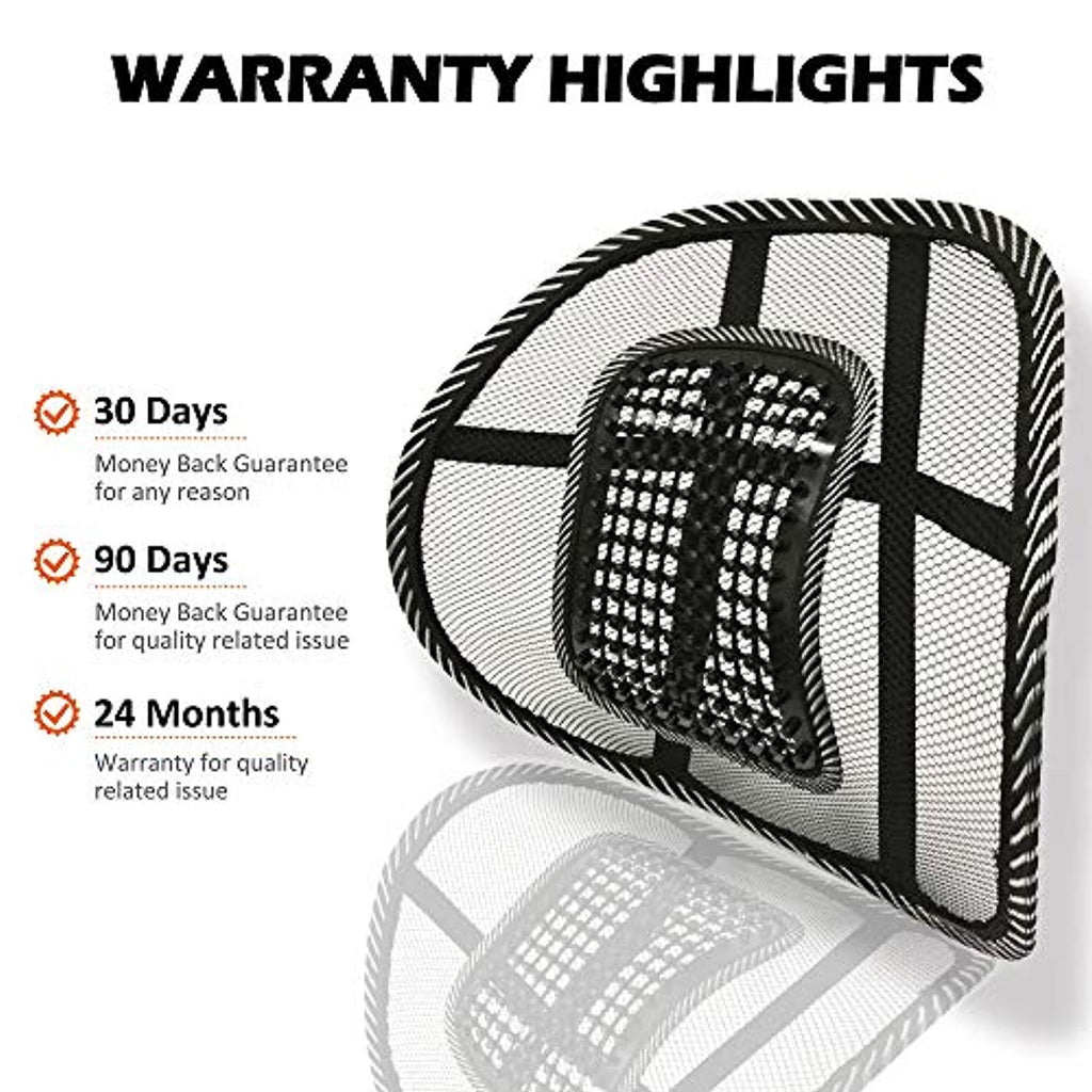 Lumbar Back Support Cushion - Car Mesh Back Support with Massage Beads –  Online store for your car