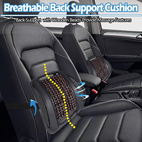 2PCS Mesh Car Seat Back Rest Lumbar Support Office Chair Van Home