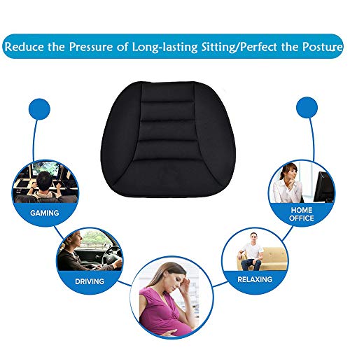 Memory Foam Car Seat Cushion Super Comfort for Car Office Home Chair - Black - Online store for your car