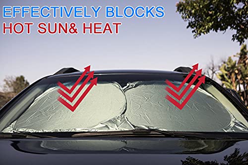 210T Reflective Windshield Sun Shade for SUV,Truck,Van-Large/Medium/Small - [Big Ant]