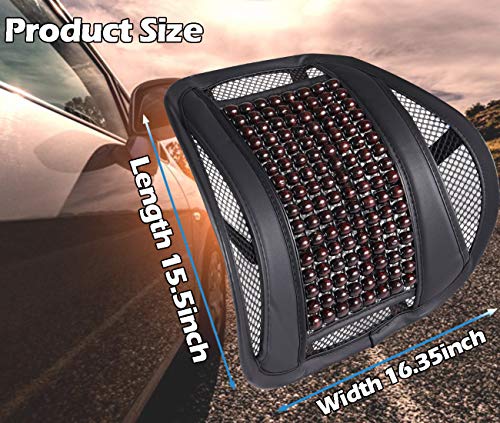 Big Ant Lumbar Support, Car Mesh Back Support with Massage Beads Ergonomic  Designed for Comfort and Lower Back Pain Relief - Lumbar Back Support