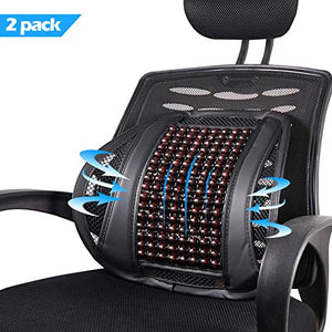 Car Back Support Chair Wood Beads Chair Support Massage Lumbar