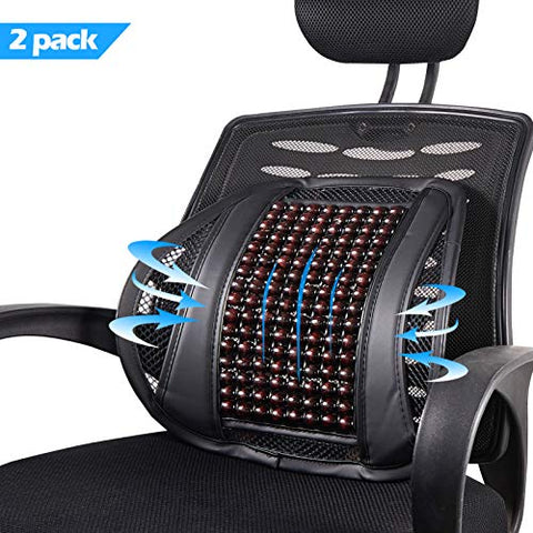 Lumbar Support, Big Ant Car Back Support with Massage Beads Ergonomic  Designed for Comfort and Lower Back Pain Relief - Car Seat Lumbar Support  for Driver, Office Chair, Wheelchair, Home