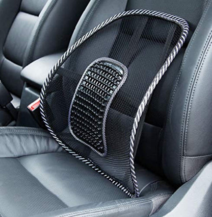 Lumbar Back Support Cushion - Car Mesh Back Support with Massage Beads