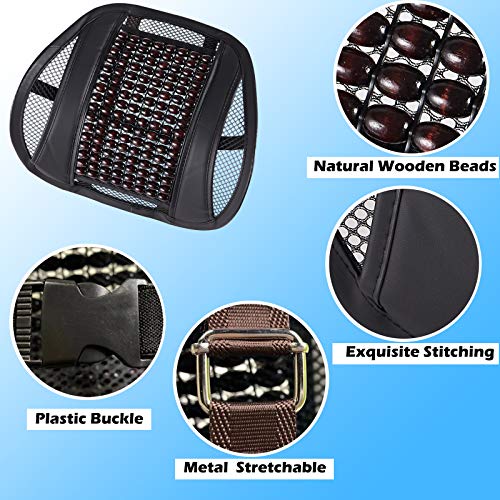 Big Ant Lumbar Support, Car Mesh Back Support with Massage Beads Ergonomic  Designed for Comfort and Lower Back Pain Relief - Lumbar Back Support  Cushion for Car Seat, Office Chair ,Wheelchair 