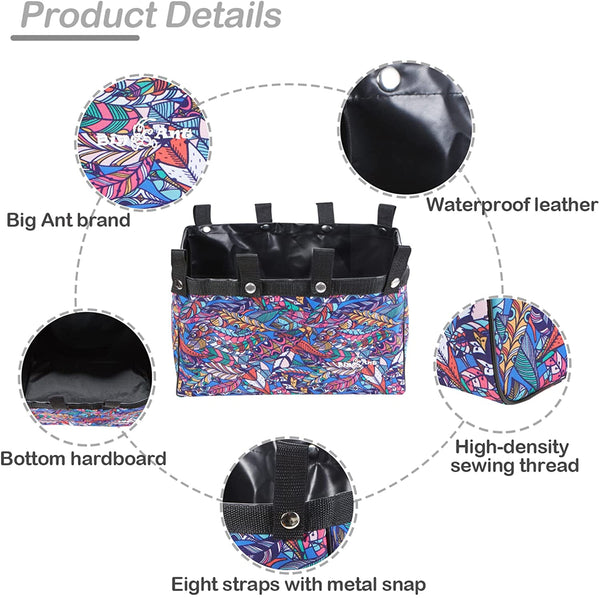 Rollator Bag Under Seat, Walker Bag Under Seat Bag for Four Wheel Rollator