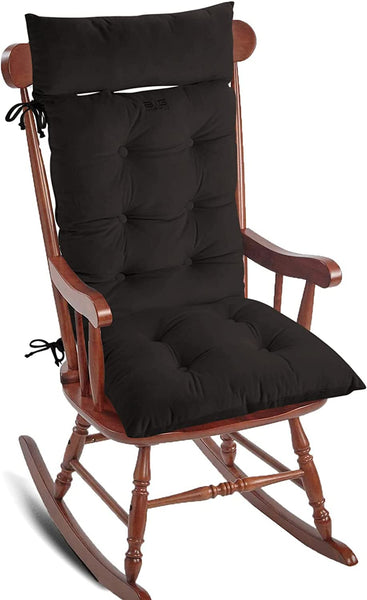 Rocking Chair Cushion Set with Detachable Neck Pillow Back Support