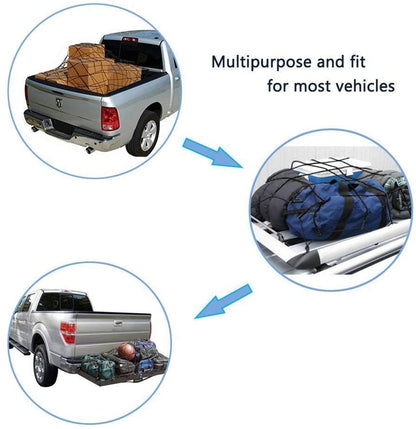 Elastic Bungee Cargo Net for Pickup Truck Bed - 60"*48" - Online store for your car