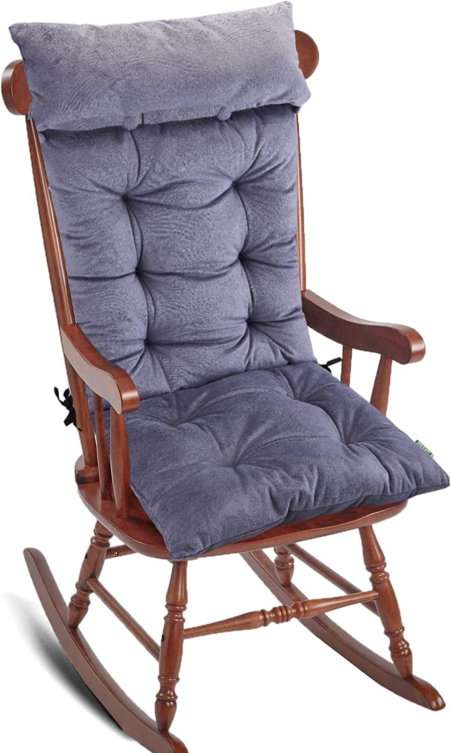 Rocking Chair Cushion Set with Detachable Neck Pillow Back Support