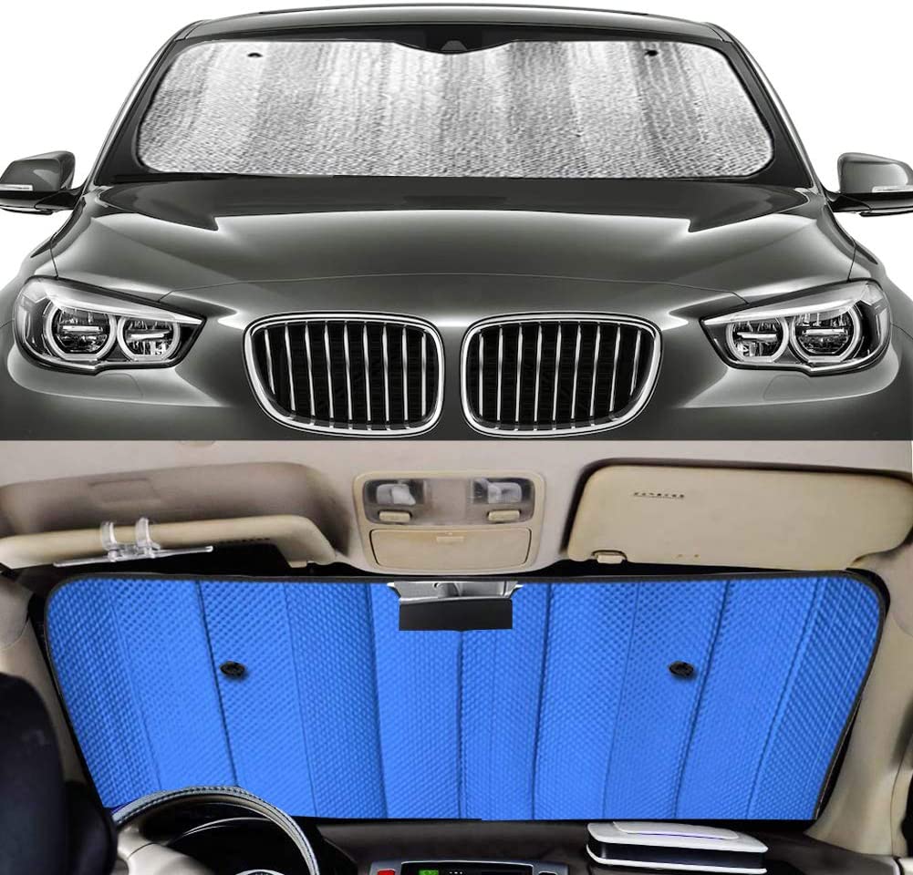 Front Windshield Sun Shade Keeps Vehicle Cool - 55" x 27.5"