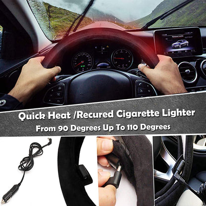 Big Ant 12v Heated Steering Wheel Cover Hand Warmer Winter,15”