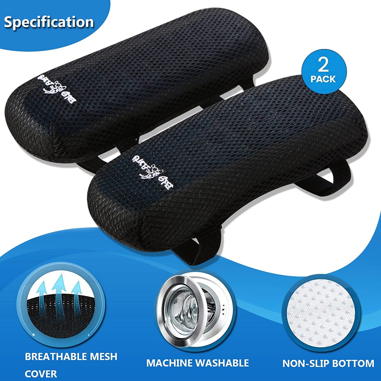 Chair Armrest Pads,2 Pack Memory Foam Arm Rest