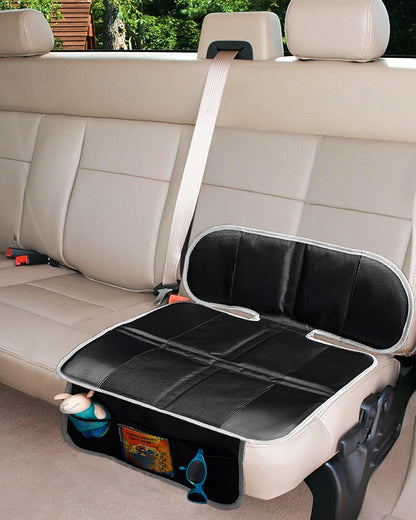 Car Seat Protector for Child & Baby, Dog Mat with Storage Pocket - Black - Online store for your car