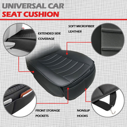 Car Front Seat Cushions Edge Wrapping 2 Pieces - Black/ Gray/ Beige - Online store for your car