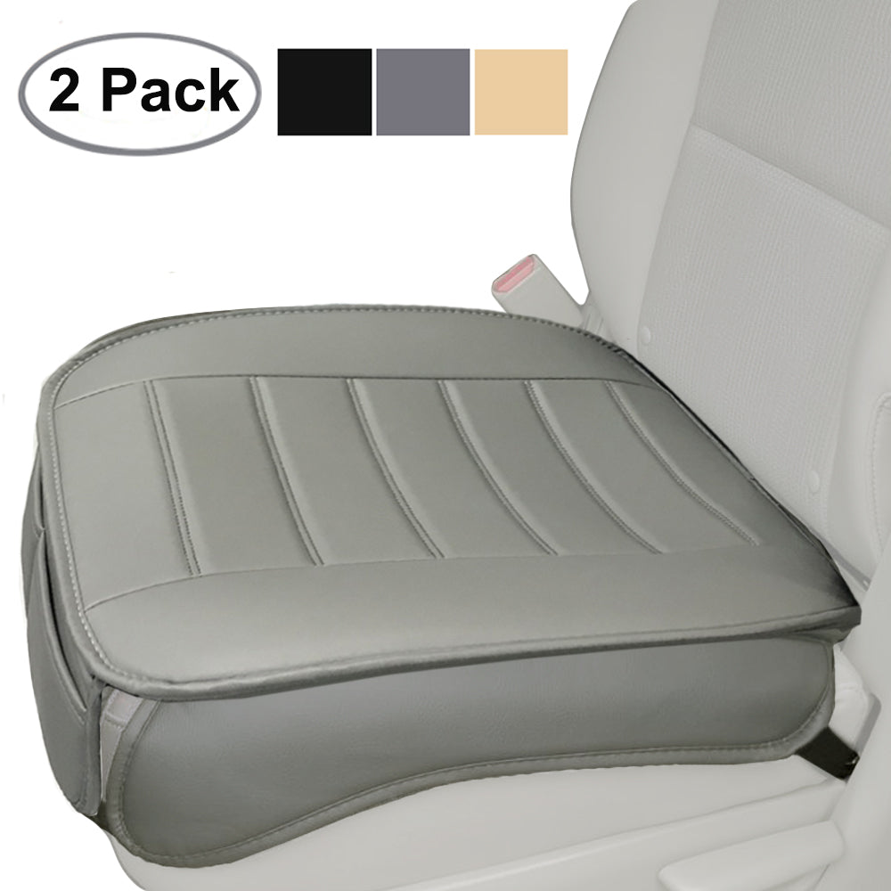 Car Front Seat Cushions Edge Wrapping 2 Pieces - Black/ Gray/ Beige - Online store for your car