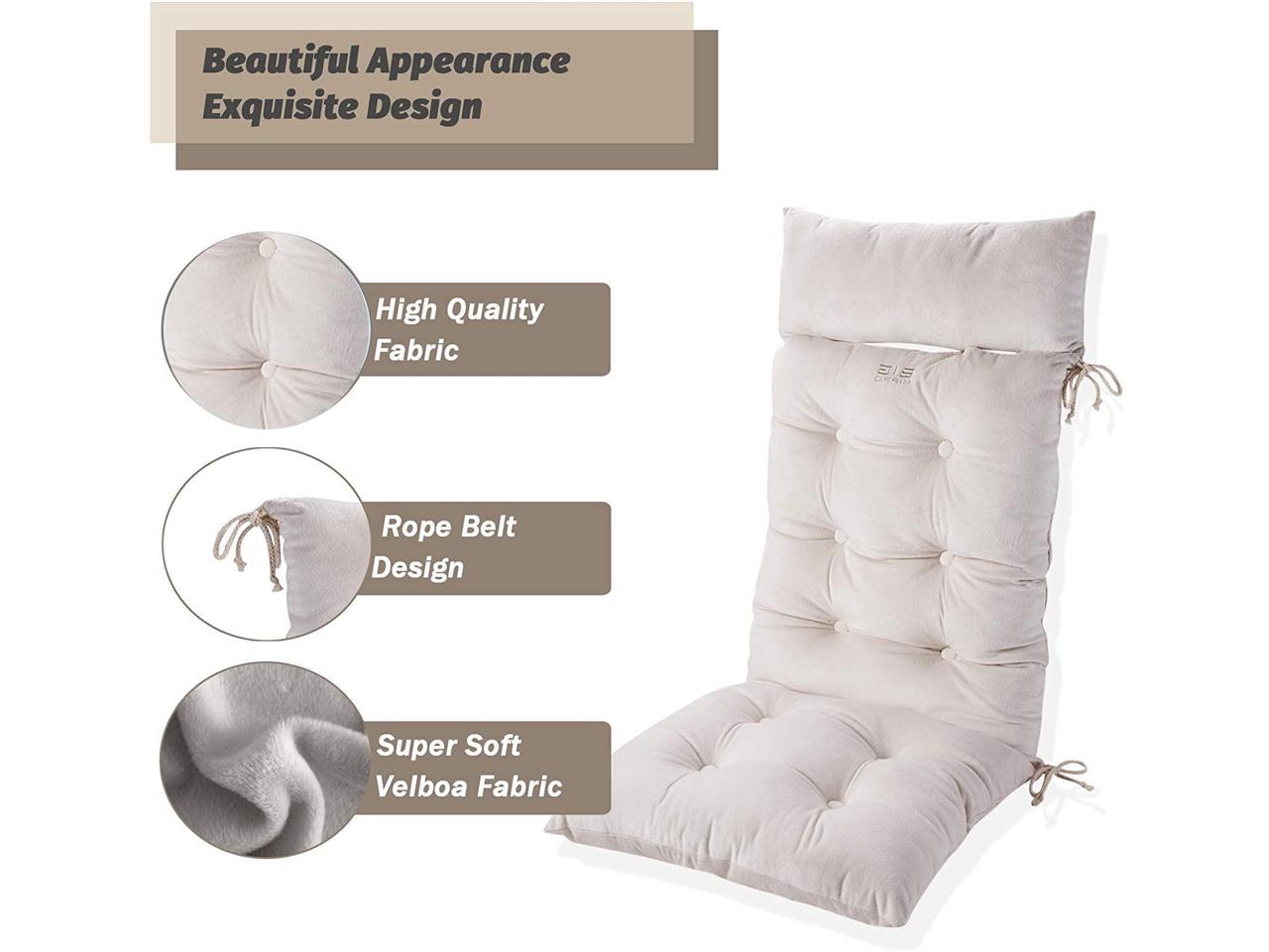 Rocking Chair Cushion Set with Detachable Neck Pillow Back Support