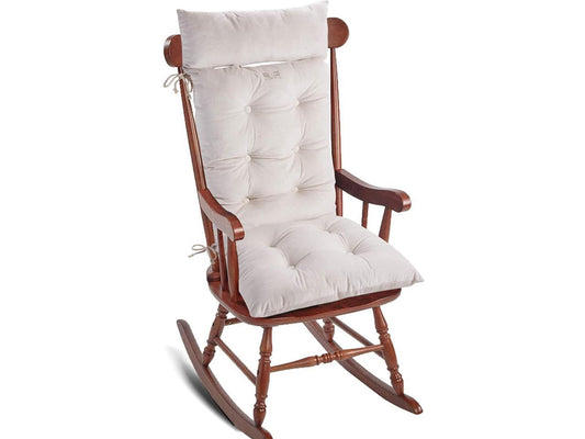 Rocking Chair Cushion Set with Detachable Neck Pillow Back Support
