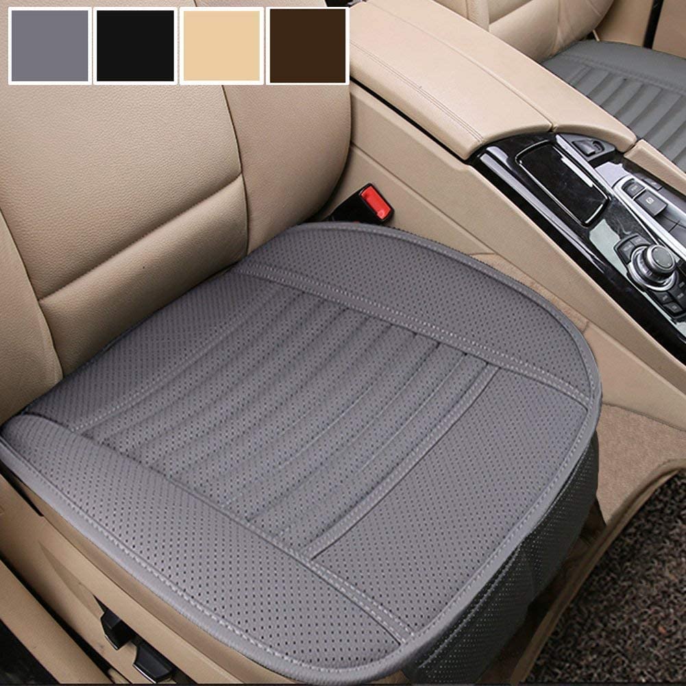 Breathable Car Seat Cover Cushions 2 PCS - Black/Beige/Gray/Tan - [Big Ant]