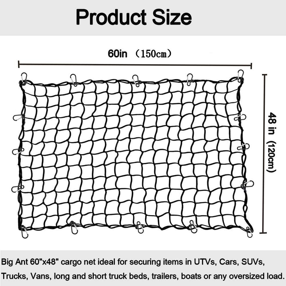 Elastic Bungee Cargo Net for Pickup Truck Bed - 60"*48" - Online store for your car
