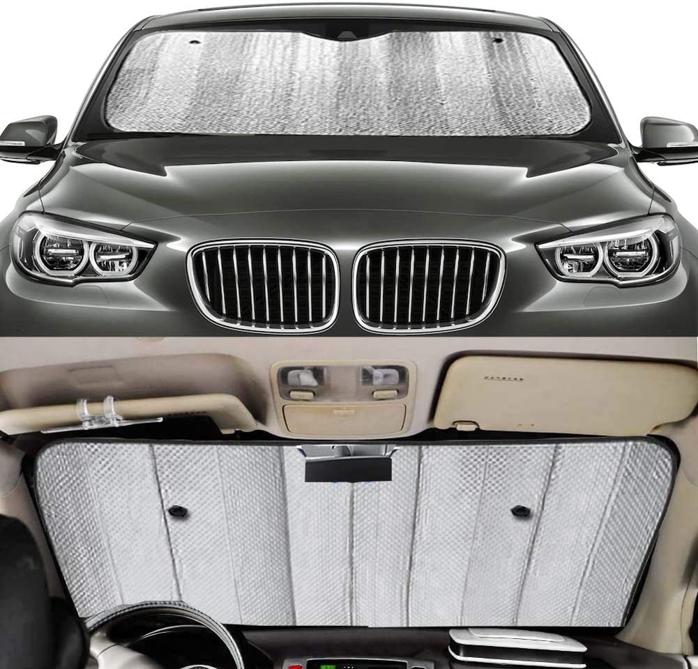 Front Windshield Sun Shade Keeps Vehicle Cool - 55" x 27.5"