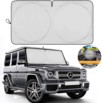 210T Reflective Windshield Sun Shade for SUV,Truck,Van-Large/Medium/Small - [Big Ant]